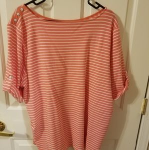 CJ Banks boat neck knit top